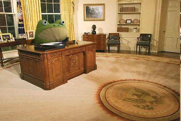 frog in the oval office